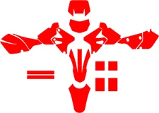 SUZUKI DRZ 400 / 2000 2001 2002 2003 hasta 2012 vector template escala real 1:1