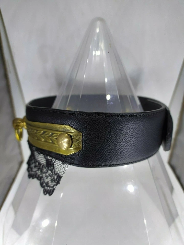 Collier ras de cou anneau domination fait main unique soumise bondage Sex BDSM - Photo 3/4