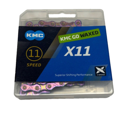 KMC X11 Waxed Road Kette - 11-fach - 118L - Aurora Blue