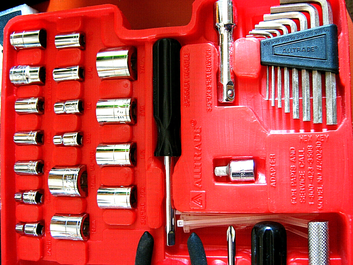 AllTrade Pro 47 pc Automotive Tool Set Wrenches, Ratchet, Sockets