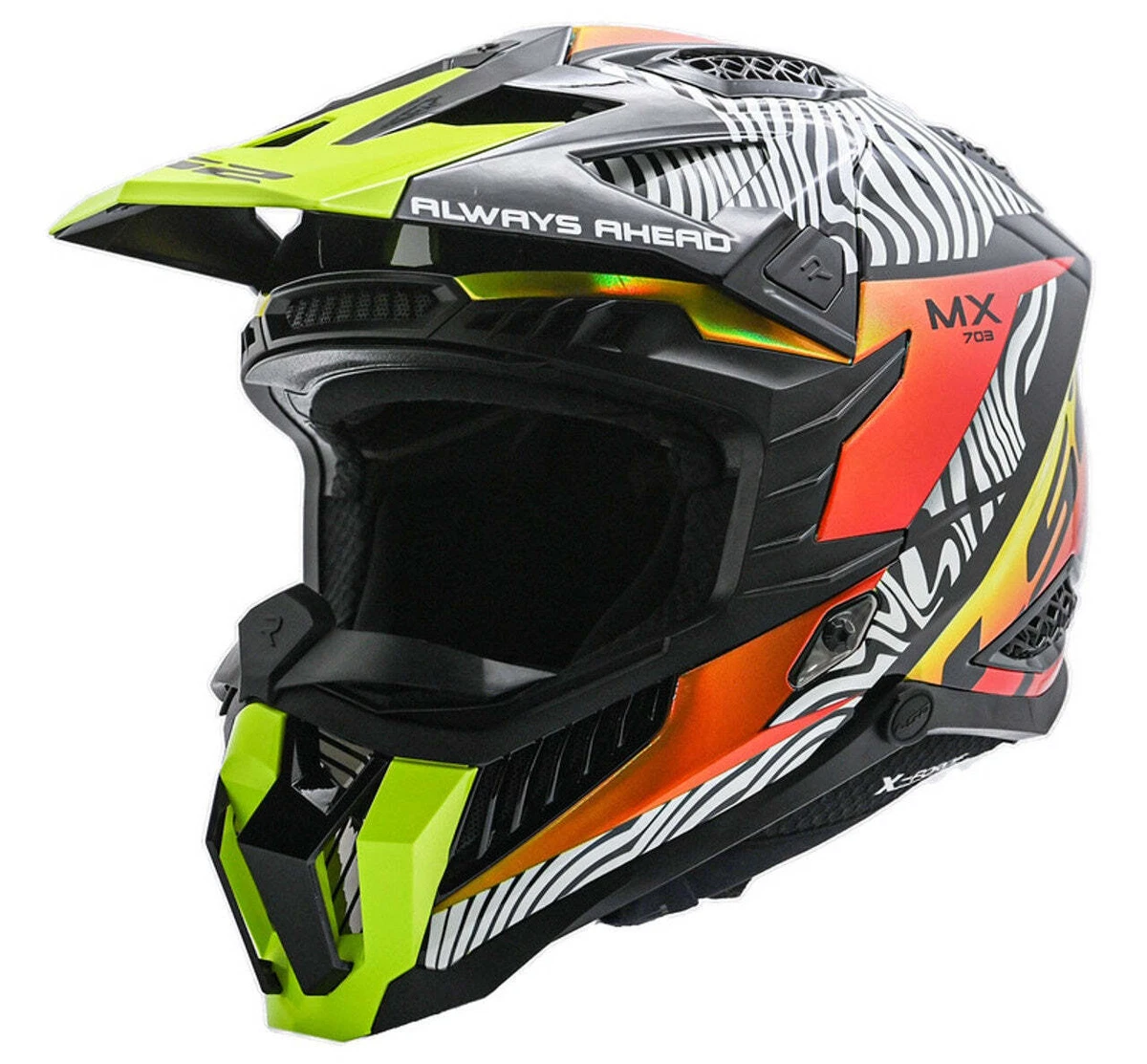 LS2 X Force HPFC MX Motocross Helmet Fan White Black Orange Yellow