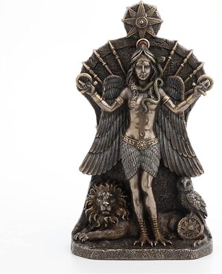 8.5'' Ishtar The Babylonian Goddess of War and Fertility Resin Sculpture Bronze F
