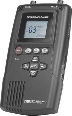 American Audio - Pocket Record Digital Audio Recorder Portable SD Digital