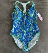 Lilly Pulitzer NWT Kailanie One-Piece Swimsuit A Bit Salty Swim Size 12