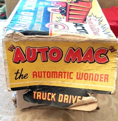 Camion Marx Toys Années 50 AUTO MAC THE WONDER TRUCK - Remontoir Fonctionne Avec Clé - Boîte D'origine