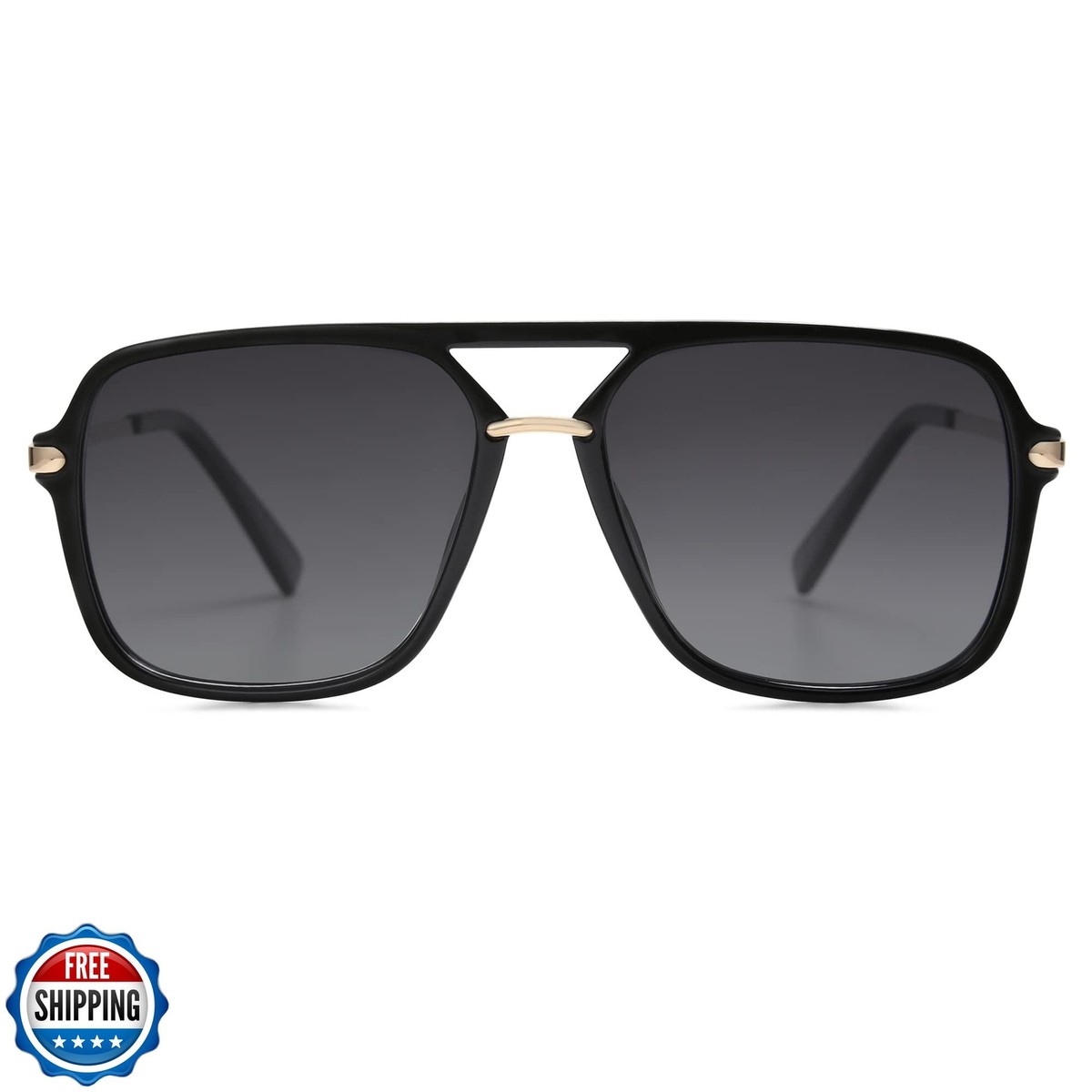 SOJOS Trendy Flat Top Polarized Sunglasses SOJOS Retro Square Polarized Womens Sunglasses Trendy  main image 3