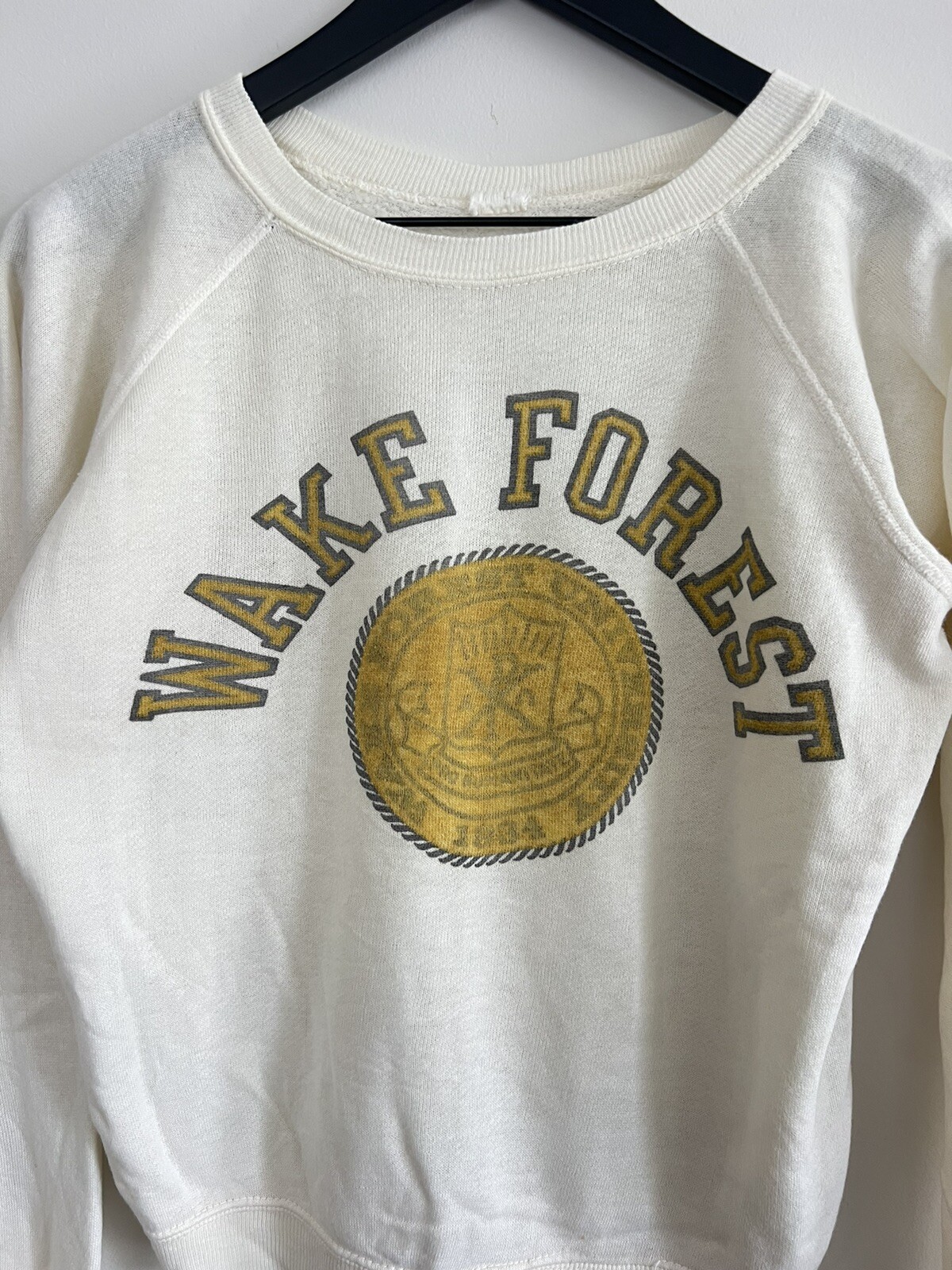 Wake Forest University Demon Deacon Sweatshirt 60s Size S Winston Salem image 3