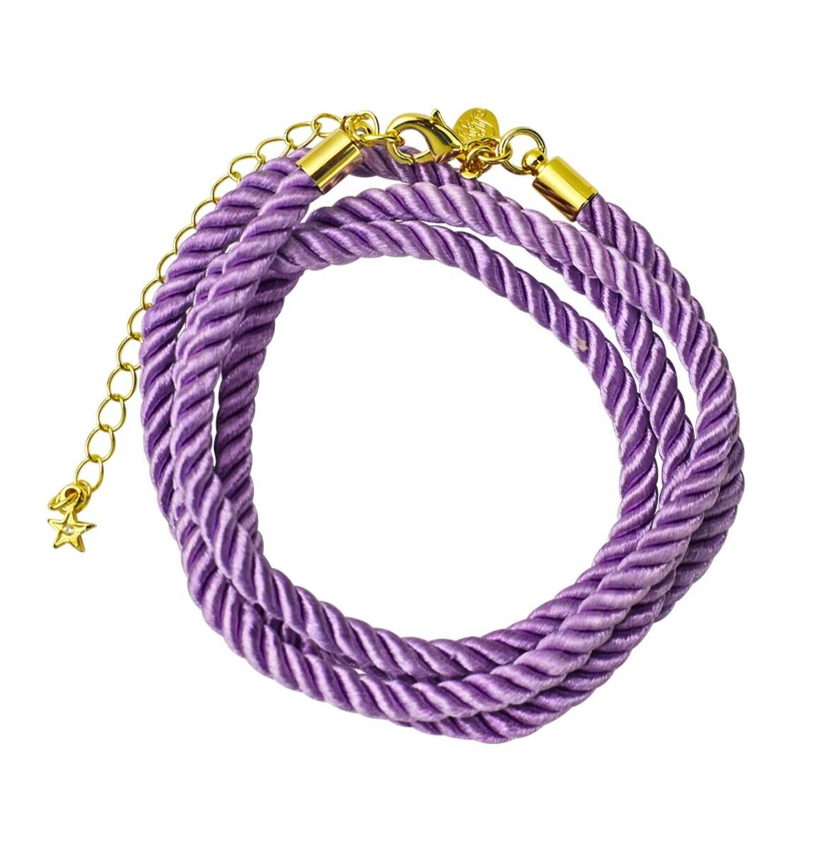 Kirks Folly Twisted Sister 30-inch Goldtone Orchid Cord Necklace