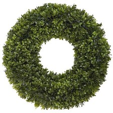 Boxwood Wreath for Front Door 18 Inch Artificial Spring Wreaths Farmhouse Wed...