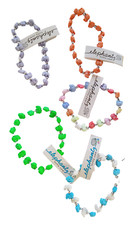 5 Trrtlz Stretchy Bracelets Elephants Elephantz Beaded Stretch BRAND NEW Tags