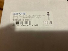 Jaclo 818-ORB X Long Third Fin Tch Drain with Overflow, 1-1/4" x 8", Oil Rubbed