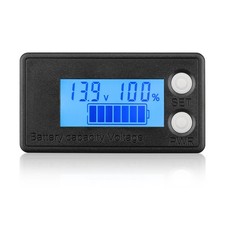 Waterproof Battery Monitor 12V 24V 36V 48V 72V Battery Meter 8-100V, Capacity...