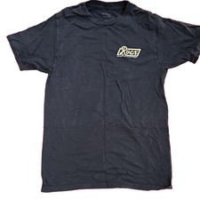 RVCA Black Short Sleeve Crew Neck Cotton Jersey T-Shirt Logo Graphic Men S