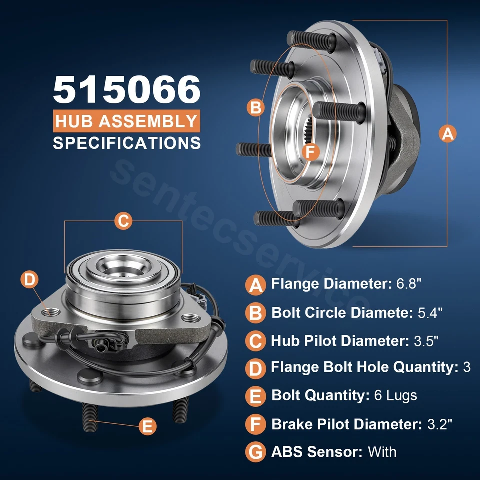 Front Wheel Bearing Hub for 2004-2007 Infiniti Nissan Titan Armada Pathfinder - Image 3 of 4