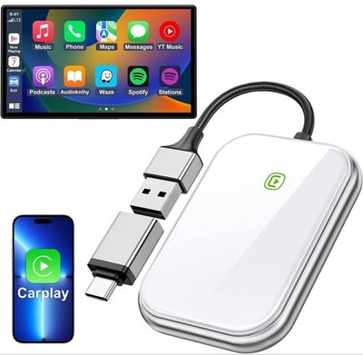 CarlinKit CPC200-2air Wireless CarPlay Adapter USB-C Plug & Play Bluetooth Wi-Fi
