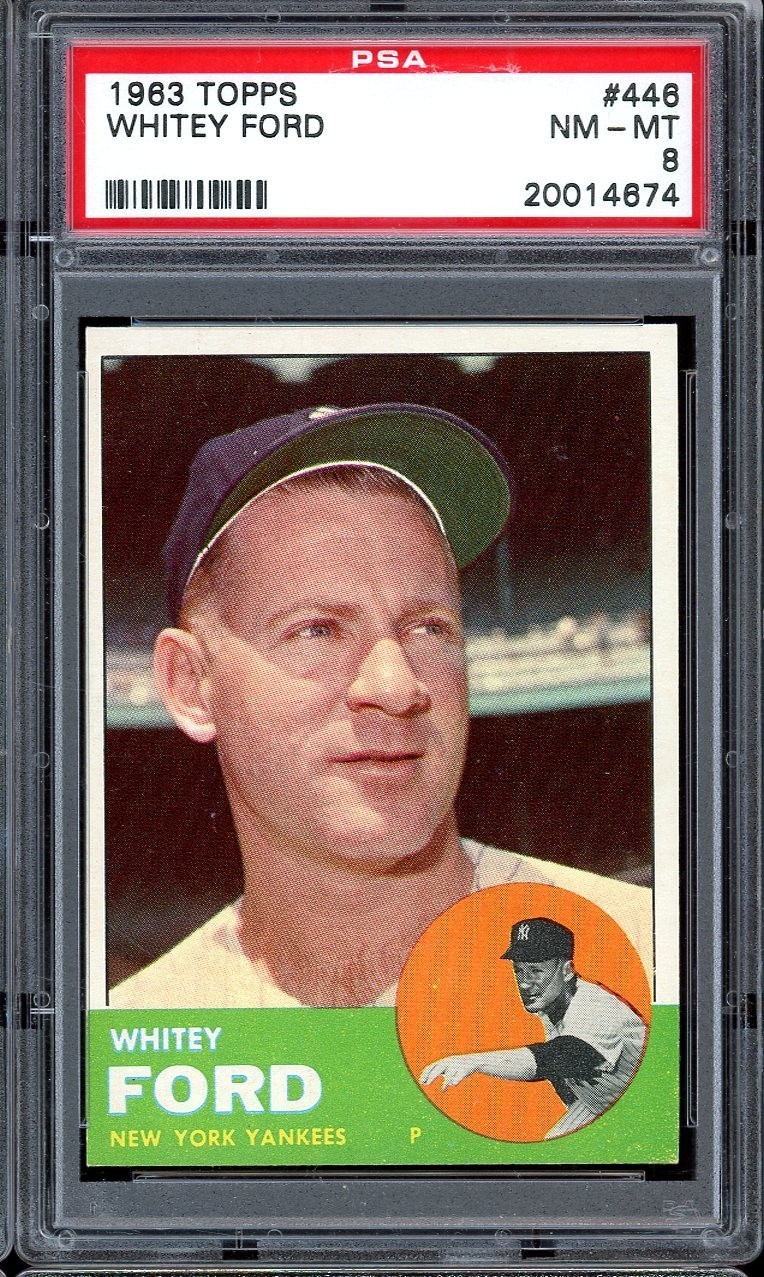 1963 Topps Baseball #446 Whitey Ford PSA 8