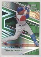 2020 Panini Elite Extra Edition Aspirations Green /499 Yoelqui Cespedes 0lt3