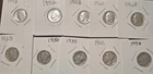 Lot 10 Silver Dimes Roosevelt 1945 48 52 58 61 63 Mercury 1923 30 35 41