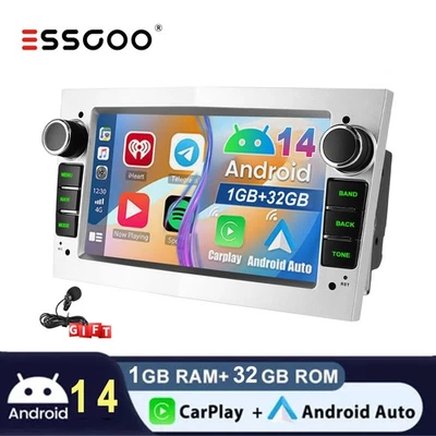 32GB Autoradio Android 14 GPS Navi Für Opel Astra H Corsa C D Meriva Zafira A B - Bild 1 von 4