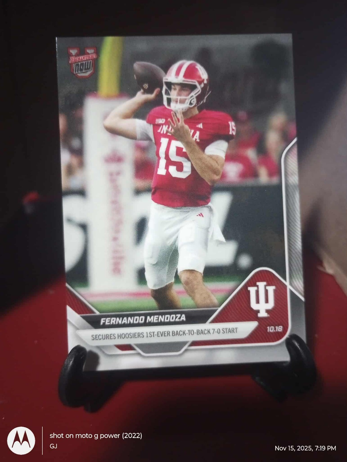 2025 Bowman U Now #33 Fernando Mendoza Heisman Winner Hoosiers 7-0 Start PR:1753
