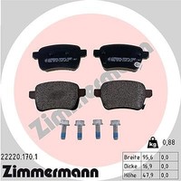 Zimmermann Bremsbelagsatz, Scheibenbremse Hinterachse U.A. FüR Fiat, Opel