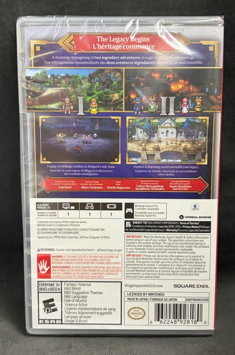 Dragon Quest I & II HD-2D Remake (Nintendo Switch) BRAND NEW