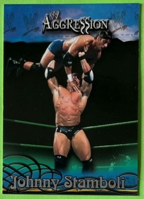 JOHNNY STAMBOLI, 2003 FLEER WWE ''AGGRESSION'' CARD, WOW !