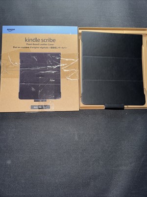 Amazon Plant-Based Leather Folio Cover For Kindle Scribe Black