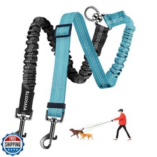 LEOSASA Double Dog Leash - 360 Swivel Tangle Free Splitter Attachment, 2 Dogs