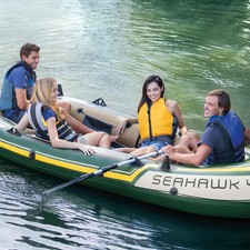 Schlauchboot mit Ruder und Pumpe Aufblasbares Boot Ruderboot Angelboot INTEX