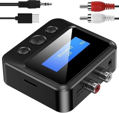 Bluetooth 5.1 Receiver Transmitter, Wireless Audio Adapter 2-in-1 Bluetooth T...