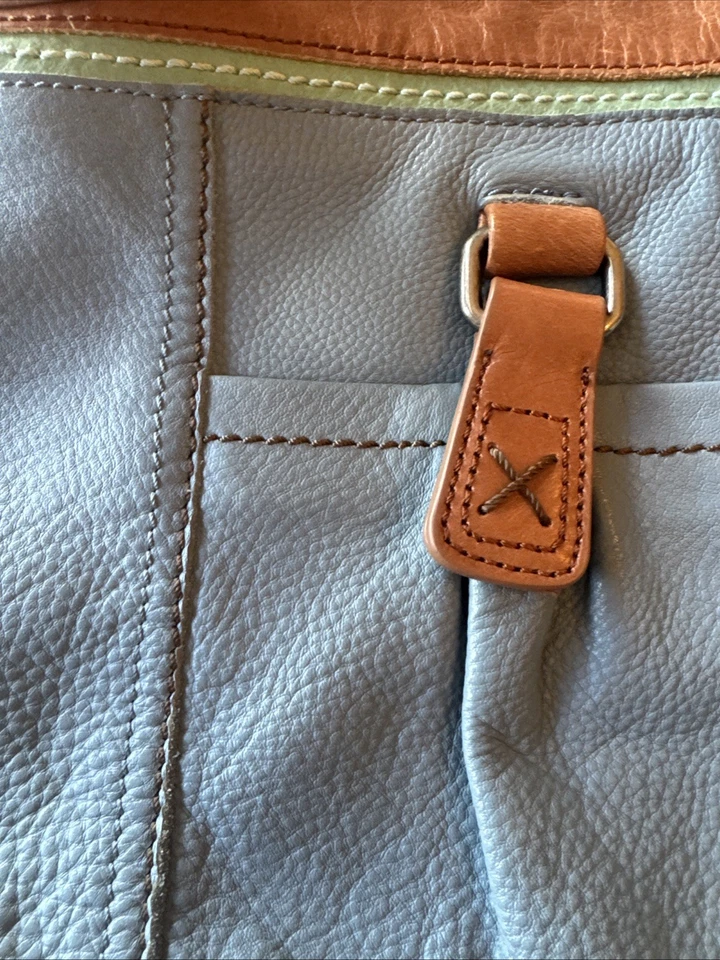 Sak Blue Leather Medium Size Shoulder Bag - Image 3 of 4