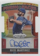 2015 Panini Prizm Fresh Faces Signatures Tie-Dye 7/50 Nick Martinez #25 Auto 7eo
