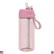 Leak-Proof Kids Water Bottle 15oz, BPA-Free Tritan, Safe Sip Spout, Pink
