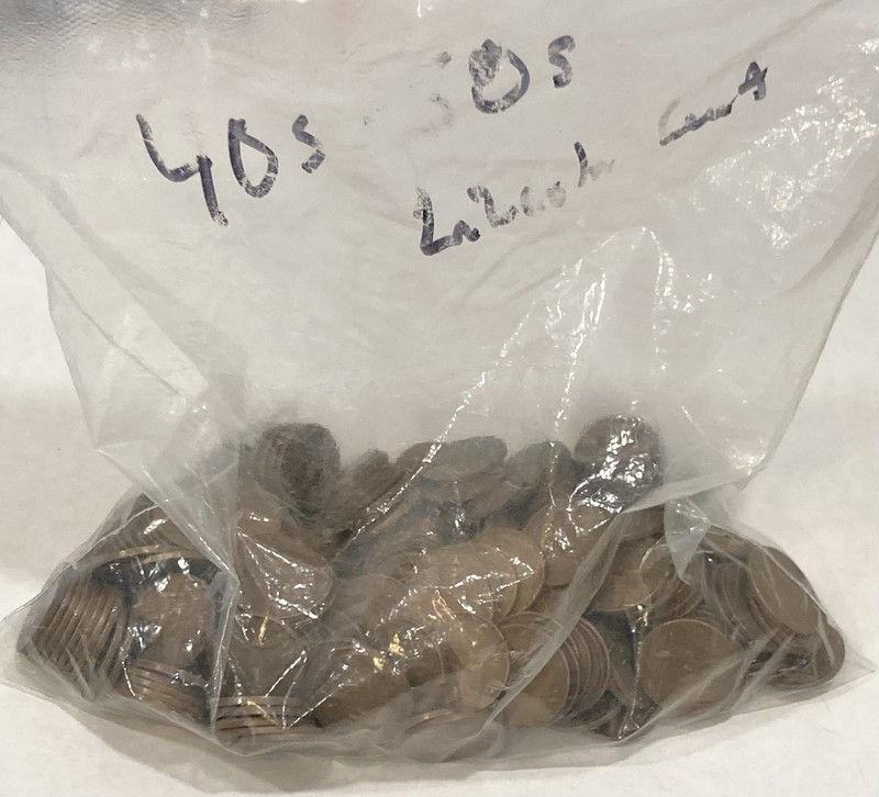 lot 200 lincoln cents 1940-1958 wheat back pennies circulated business strike