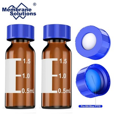 2ml Autosampler Vials Pre-Slit Septa 9-425 Caps Writing Patch PTFE Silicone