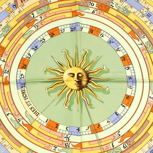 Hermes Scarf ASTROLOGIE 90cm Silk Carre Foulard FRANCOISE FACONNET - Picture 3 of 6