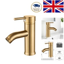 304 Stainless Steel Brushed Gold Sink Mixer Tap - Easy Installation and Control