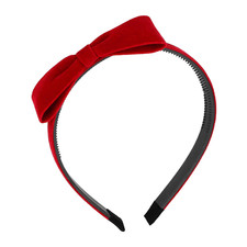 Red Hair Bow Headbands for Women, Red Headband with Small Bow Soft