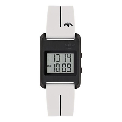 Adidas Unisex Digital Watch Retro Pop Three Silicone White AOST25536