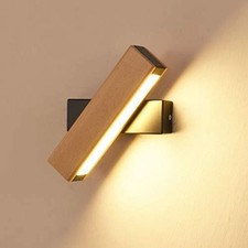 1/2X LED Wall Lights Modern 360° Rotatable Warm White Wall Sconce Lamp Bedroom