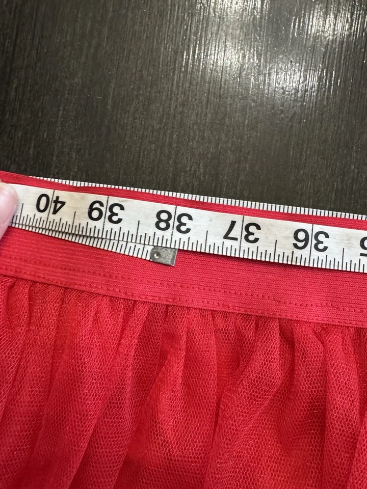 Spirit Halloween Red Tutu Adult XXL Elastic Waist Mesh Overlay Costume Skirt - Image 4 of 4