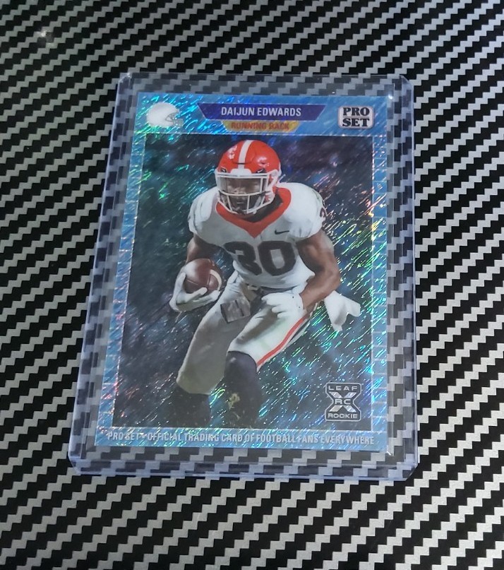 2024 Leaf Pro Set Daijun Edwards 5/20 Light Blue Shimmer #89B-273 Steelers NM