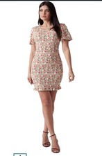 Guess Claire Short Sleeves Smock Dress Pre Owned Large