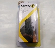 NEW Safety 1st TV  Furniture Safety Straps - 4 Mounting Options, Gray