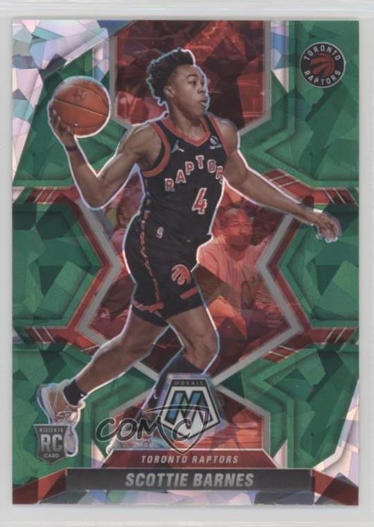2021-22 Panini Mosaic Rookies Green Ice Mosaic Prizm Scottie Barnes #207 0rr7