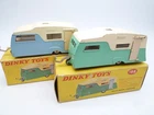 VINTAGE DINKY TOYS 188 FOUR BERTH CARAVAN PAIR IN ORIGINAL BOXES 1961-63