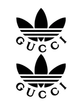 Adidas Guc ci Trefoil Logo Iron On Decal / FREE SHIPPING in the US DIY