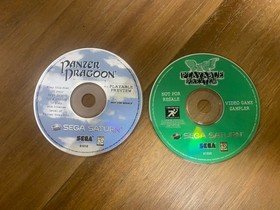 Lot Of 2 Sega Saturn Playable Preview Disc Bug! and Panzer Dragoon Tested