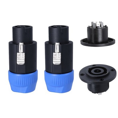 6 Sets 8 Pole Speakon Connector & Socket NL8FC Adapter NL8MP Panel Mount Chassis